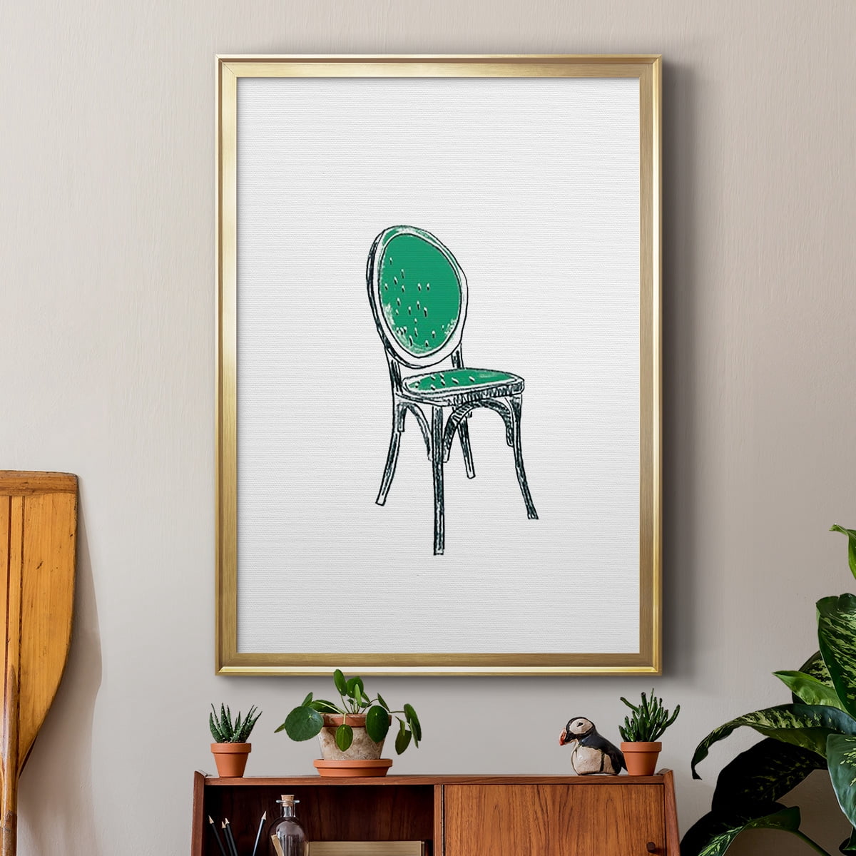 Take a Seat VIII Premium Framed Print, in Gold, Black, or Silver - Ready to Hang