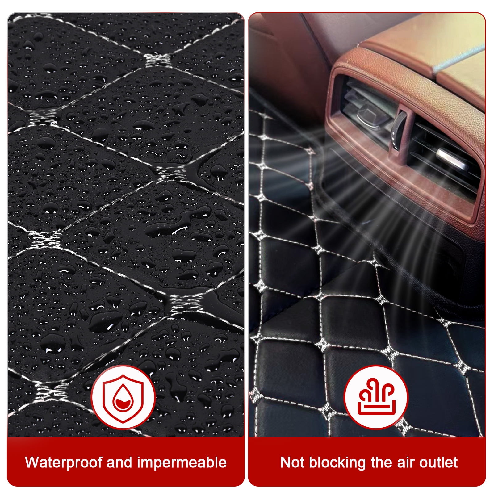 Qiyester Car Bed Backseat with Elastic Straps Non-Inflatable Foldable Portable Rear Mattress Travel Camping Sleep Gear