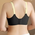 thumbnail image 4 of YWDJ Comfy Bras for Womens Closure in Back Comfortable Bras No Underwire Bras Adjustable Straps Full Coverage Push up Wrap Sleep Bras Padded Bras Button Comfy Bras Black L, 4 of 5