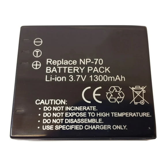 Batteries N Accessories BNA-WB-NP70 Digital Camera Battery - li-ion, 3.7V, 1300 mAh, Ultra High Capacity Battery - Replacement for Fuji NP-70 Battery