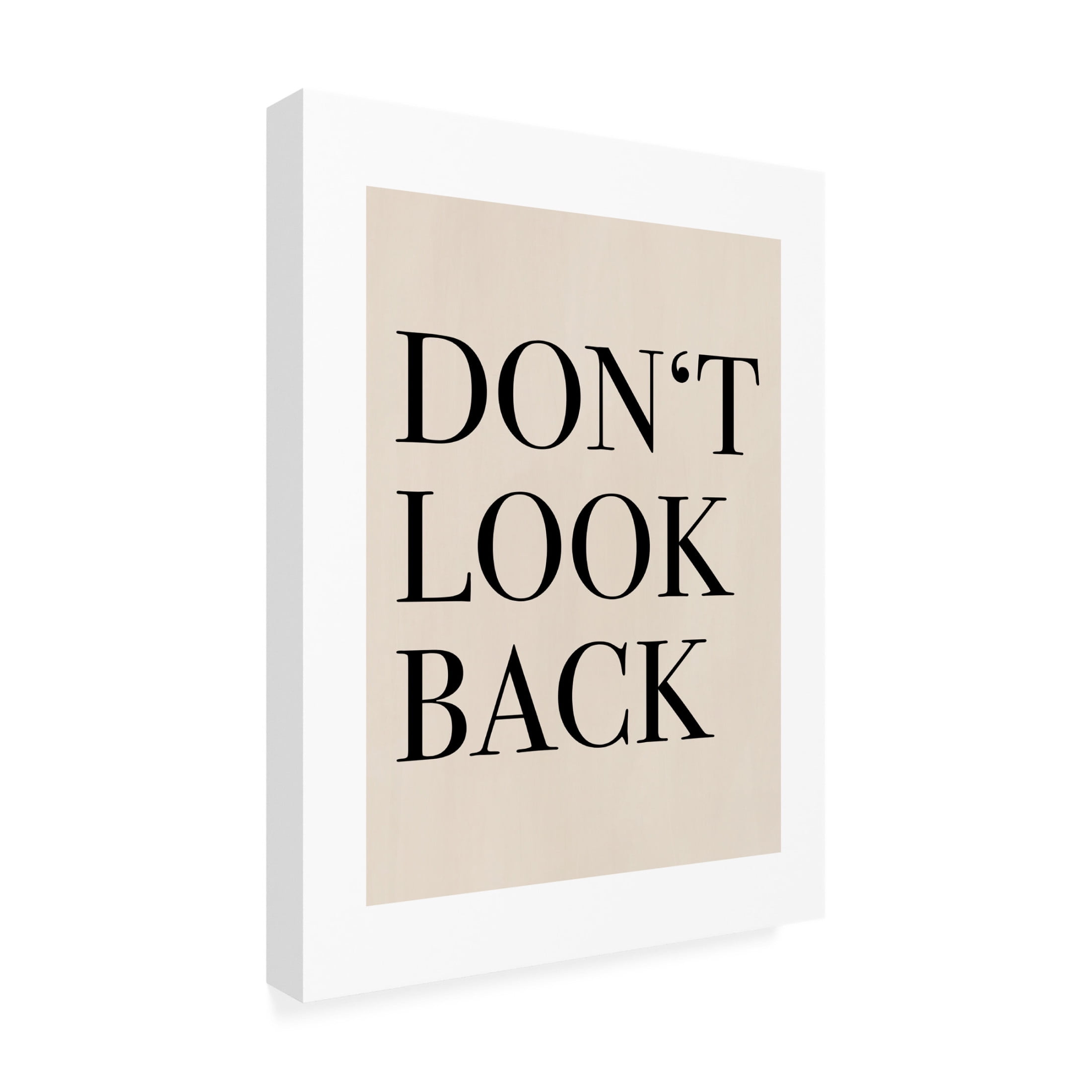 Trademark Fine Art Elena Ristova  Donat Look Back Quote Art Canvas Wall Art