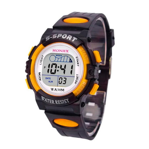 jovati Waterproof Children Boys Digital LED Sports Watch Kids Alarm Date Watch Gift YE