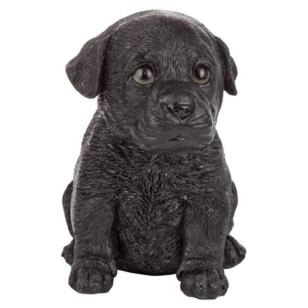 black lab lawn statue