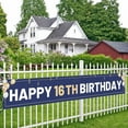 thumbnail image 5 of Happy 16th Birthday Banner Blue, Large 18th Bday Sign, 18th Birthday Party Outdoor Decoration for Boy Men（9.8 x 1.6 feet）, 5 of 10