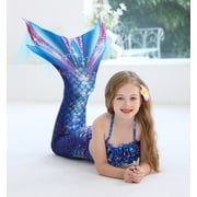 2026 Girls New Mermaid Tail Swimsuit Kids Mermaid Swimwear Mermaid Costume Play Tail Sets