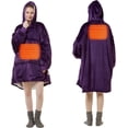 thumbnail image 2 of Degrees of Comfort Heated Wearable Blanket for Women Adult, Cordless Wearable Electric Blanket Hoodie Battery Powered, Warm Sherpa Sweatshirt Gift for Women, Purple, 2 of 14