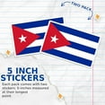 thumbnail image 3 of (2 Pack) Cuba World Flag Stickers - Cuban Pride - 5 Inches On Longest Side - Premium Vinyl - Choose from Over 200 Countries - for Cars, Trucks, Skateboards, Laptops - Made in USA - BMCS0854, 3 of 7