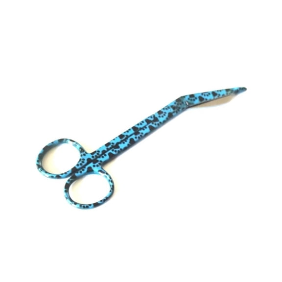 MT Bandage Scissors 5.5" Stainless Steel, Blue with Black Paws Style