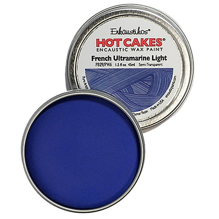 UPC: 0813043011564 | Enkaustikos Hot Cake Encaustic Wax Paint  1.5 oz. Tin  French Ultramarine Light