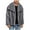Dark Gray, variant on Men's Faux Fur Coat Long Open Front Cardigan Winter Fuzzy Fleece Jacket Warm Overcoat Turn Down Collar Coat Fashion Clothes
