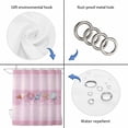thumbnail image 4 of Pink Summer Coastal Shower Curtain, Waterproof Shower Curtains for Bathroom, Modern Ocean Waves Starfish Shell Washable Fabric Bathtub Curtain Set Bath Decor with 12 Hooks Long 72"x84", 4 of 8