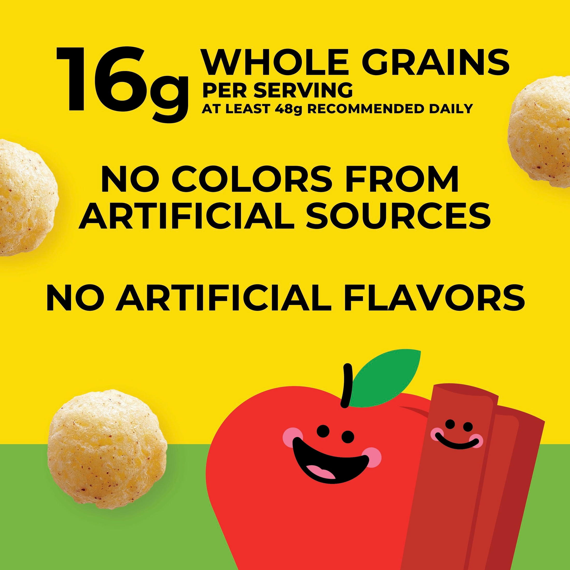 (3 pack) Mott's Apple Cinnamon Cereal, Made with Apple Puree, Whole Grain, Family Size, 20.8 oz