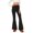 Black#, variant on Women Fashion Casual Pants Women High Elastic Waist Bell-Bottom Long Trousers Skinny Flare Dance Pants XL Black XL