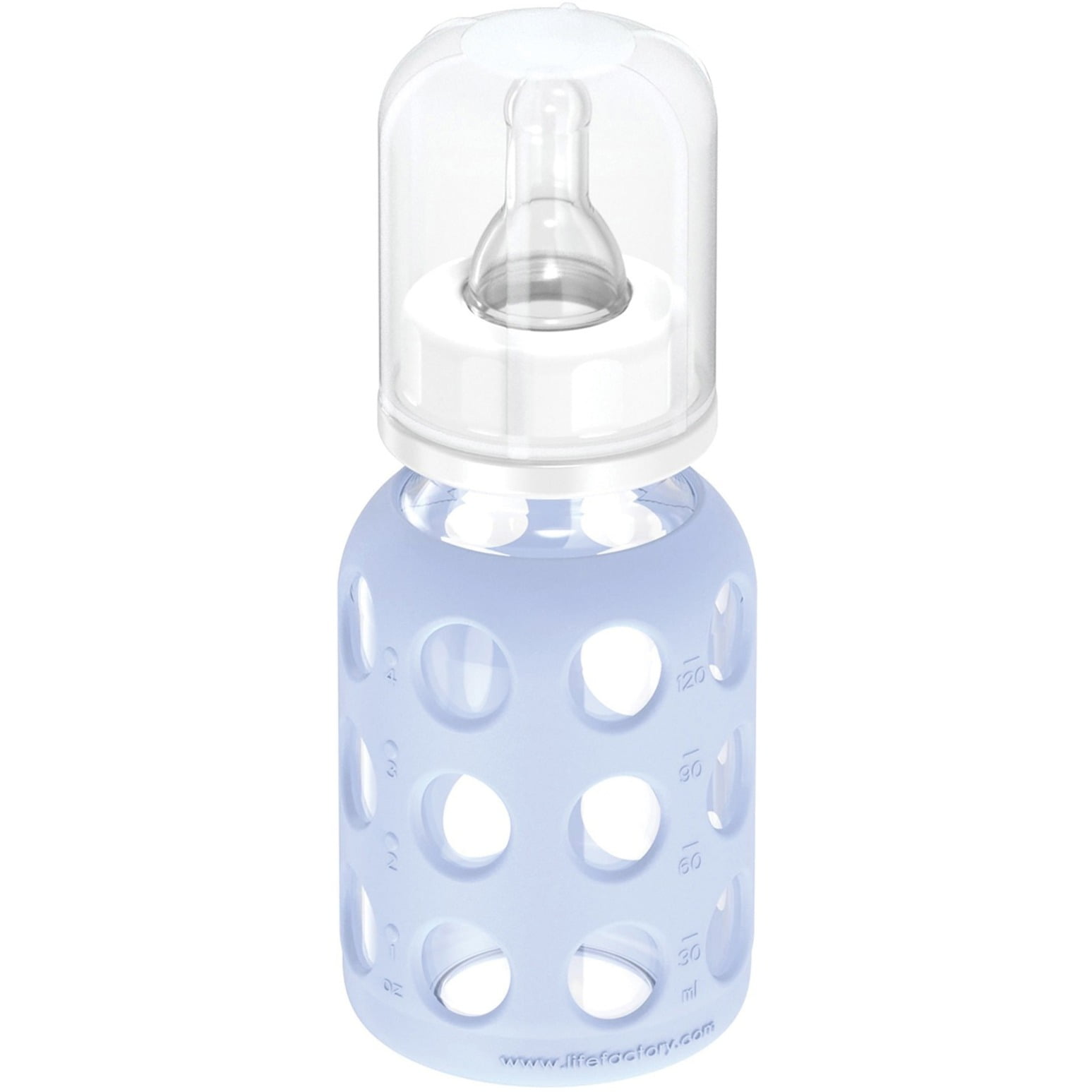 Lifefactory 6 Bottle Starter Set (4) 4-Ounce Baby Bottle in Mint/Blanket (2) 9-Ounce Baby Bottle in Kale/Blueberry (2) Flat Caps (2) Sippy Caps (2) Stage 2 Nipples, Mint/Blanket/Kale/Blueberry/White