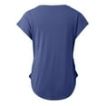 thumbnail image 4 of Afdoent Womens T Shirts Fashion Casual Women Short Sleeve Solid Color O Neck Tops Ladies Tee T Shirt Fashion Clothes For Women, 4 of 5