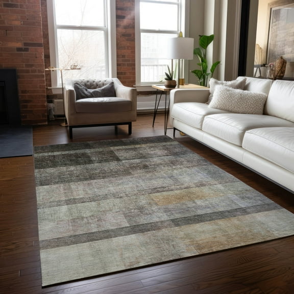 Addison Rugs Chantille Indoor/Outdoor Transitional Casual Brown Washable Rectangle Rug, 3' x 5'