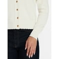 thumbnail image 6 of Time and Tru Women's Button Front Textured Cardigan, Sizes XS-XXXL, 6 of 7
