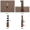 thumbnail image 4 of Gymax 10 Ft Patio Table Market Umbrella w/ 24 Solar LED Lights & Heavy-duty Base Wine, 4 of 10