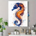 thumbnail image 4 of Qisvanset 12x16 Inch Watercolor Seahorse Canvas Wall Art, Marine Animal Artwork Coastal Home Wall Decor, 4 of 8