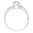 thumbnail image 4 of Solitaire Engagement Ring for Women - 1ct Natural Aquamarine in 14K White Gold Promise Ring, 4 of 5