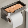 thumbnail image 5 of Permo Wall Mounted Toilet Paper Holder for Bathroom Aluminum Tissue Box Waterproof Space Storage Rack, 5 of 5