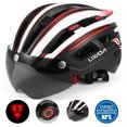 thumbnail image 2 of Casco de bicicleta de montaña Lixada Casco de motociclismo con luz trasera desmontable, 2 of 8