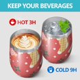 thumbnail image 4 of Christmas 12oz Stainless Steel Insulated Wine Tumbler with Lid and Straw – Double Wall Vacuum Mug for Hot & Cold Drinks, 304 Steel Interior, Sweat-Free Design, 4 of 5