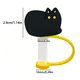 thumbnail image 3 of Tapas De Silicona Reutilizables Para Popotes Malubero(gato Negro), 3 of 5