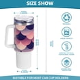 thumbnail image 3 of Fish Scales 40 oz Tumbler with Handle Insulated&nbsp;Travel Mug&nbsp;Lid Straw Leak Proof Steel Vacuum Water Bottles Glasses Fits in Car Cup Holder, 3 of 7