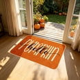 thumbnail image 4 of Hovilon 16x24 Inch Fall Pumpkin Thanksgiving Doormat, Orange Polyester Welcome Mat, Non-Slip Washable Autumn Harvest Door Rug for Front Porch Entryway Kitchen, Indoor Outdoor Farmhouse Home Decor, 4 of 6