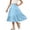 Blue, variant on Girls Long Skirts Casual Asymmetrical Tiered Ruffle Hem Swing Skirts High Waist Holiday Boho Fancy Maxi Skirt 4-15 Years