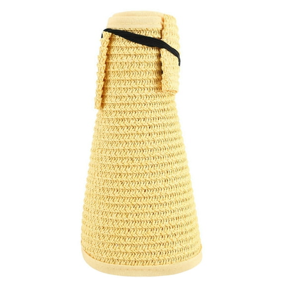 FAIWAD Sun Hats for Women Wide Brim Breathable Straw Sun Hats Roll Up Ponytail Hat Summer Foldable Beach Hat