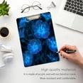 thumbnail image 4 of Acrylic Writing Board Silver 12.5*9 Inch Clipboards Transparent Acrylic Material Suitable For Office Classroom Teachers Fashion Bloggers Stationery Enthusiasts Glowing Blue Flowers, 4 of 9