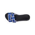 thumbnail image 1 of Sandalias de Deslizamiento de las Mujeres de Moda Dos Correas Sandalias Casuales con Cadena de Metal, Cómodos Zapatos de Fondo Plano para el Uso Al Aire Libre, 1 of 9