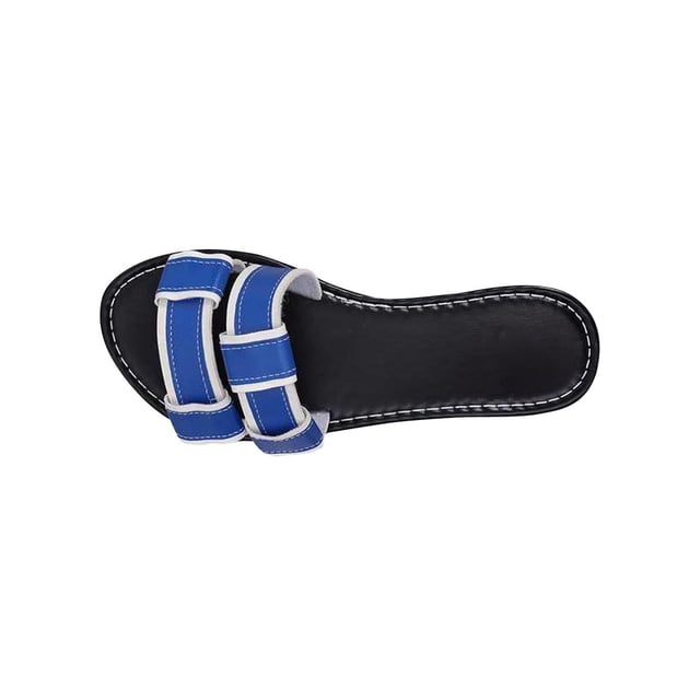 Sandalias de Deslizamiento de las Mujeres de Moda Dos Correas Sandalias Casuales con Cadena de Metal, Cómodos Zapatos de Fondo Plano para el Uso Al Aire Libre