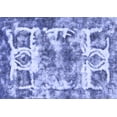 thumbnail image 1 of Ahgly Company Machine Washable Indoor Rectangle Abstract Blue Modern Area Rugs, 5' x 7', 1 of 4