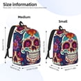 thumbnail image 2 of Honeii Dead Day Party Print Canvas Backpack for School & Outdoor,Laptop Excursion Backpack,Notebook School Bookbag For Men Women,for Work, Travel, and Everyday Use-Small, 2 of 5