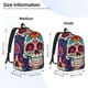 thumbnail image 2 of Disketp Dead Day Party print Canvas Backpack Lightweight Travel Daypack Student Rucksack Laptop Backpack-, 2 of 5