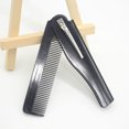 thumbnail image 4 of Qarigey 1 ud./2 uds. Clip de bolsillo plegable para hombres, peines portátiles de plástico para la cabeza y la barba, peine ligero para viaje de Cuidado del cabello negro+dorado 1 PC Qarigey MR4438-01, 4 of 6
