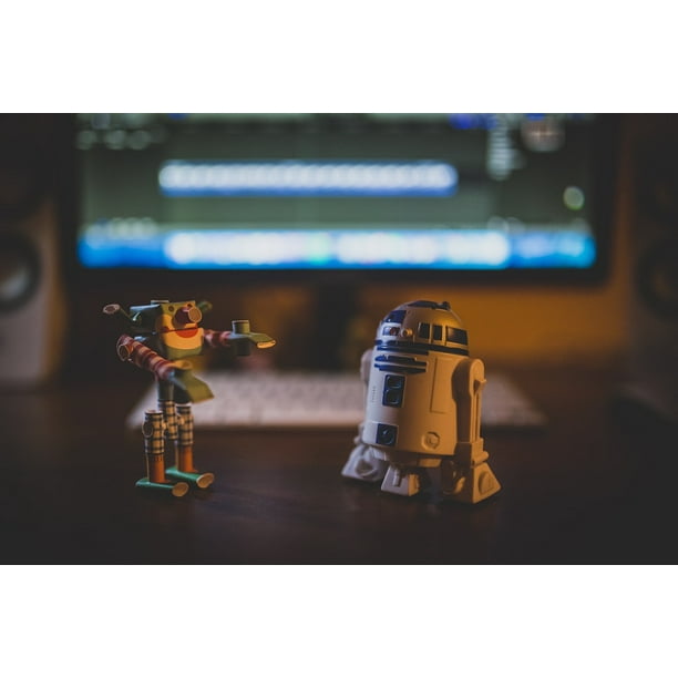 R2d2 Star Wars Origami Toys Paper Robot Desk-20 Inch By 30 Inch Laminated Poster With Bright