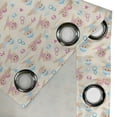 thumbnail image 4 of Ambesonne Cartoon Grommet Curtain, Repetitive Little Ones Fun, 50" x 96", Ivory Pink and Blue, 4 of 6