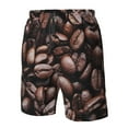 thumbnail image 6 of Uemuo Coffee Bean Pattern Men's Swim Trunks Hawaiian Beach Bathing Suit Swimsuits Beach Quick-Dry Shorts with Pockets-X-Large, 6 of 9