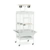Prevue Select Wrought Iron Parrot Bird Cage 24x20x60", Chalk White