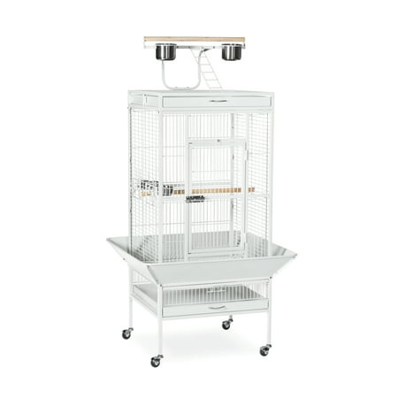 UPC: 0048081315224 | Prevue Select Wrought Iron Parrot Bird Cage 24x20x60   Chalk White