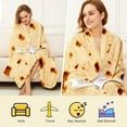 thumbnail image 5 of Funny Round Corn Tortilla Blanket Soft Throw Blanket for Bed Fleece Sofa Plaid Plush Bedspreads Winter Warm Flannel Wrap Blanket, 5 of 10