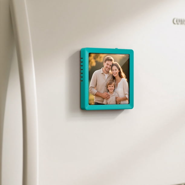 Altavoz Bluetooth Marco de música magnético Soporte de escritorio Adhesivo para refrigerador Se puede insertar Tarjeta Se puede reemplazar Altavoz de foto Altavoces Bluetooth de plástico