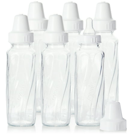 Evenflo Feeding Classic BPA-Free Glass Baby Bottle - 8oz, Clear,