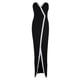 thumbnail image 2 of Vestido De Fiesta De Clubwear De Rayas Divididas Delante Del Hombro De Las Mujeres S Macarena Vestido largo de las mujeres, 2 of 8