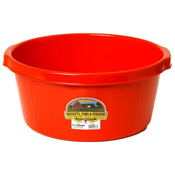 Little Giant 6.5 Gallon Plastic All Purpose Farm and Ranch Utility Tub