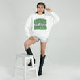 thumbnail image 3 of Women's Gameday Couture White Oregon Ducks Oversized Faded Formation Premium Fleece Sweatshirt, 3 of 5